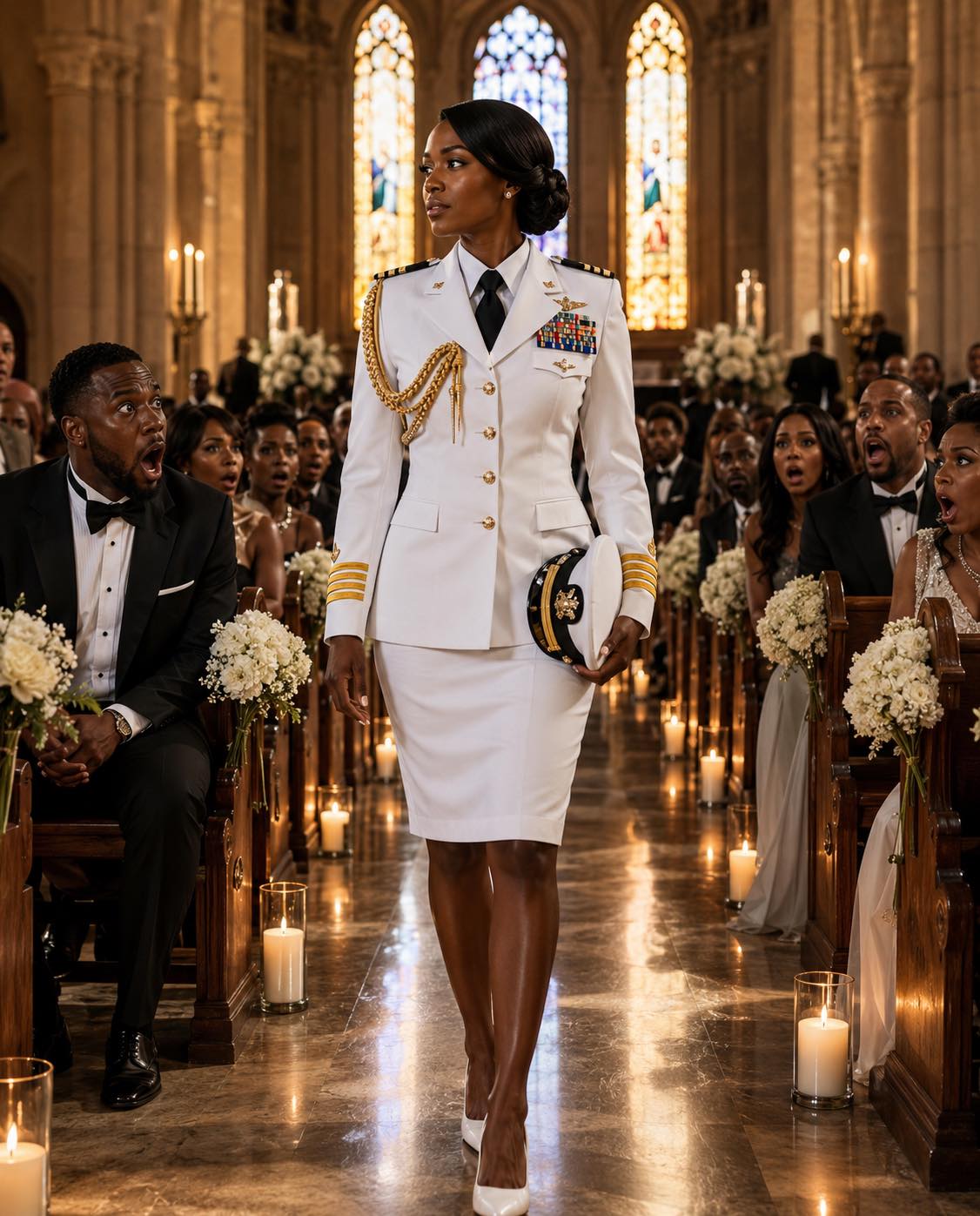 They destroyed her four wedding dresses hours before the wedding out of pure envy, but she arrived at the altar wearing something that made her own bl00d tremble with shame.