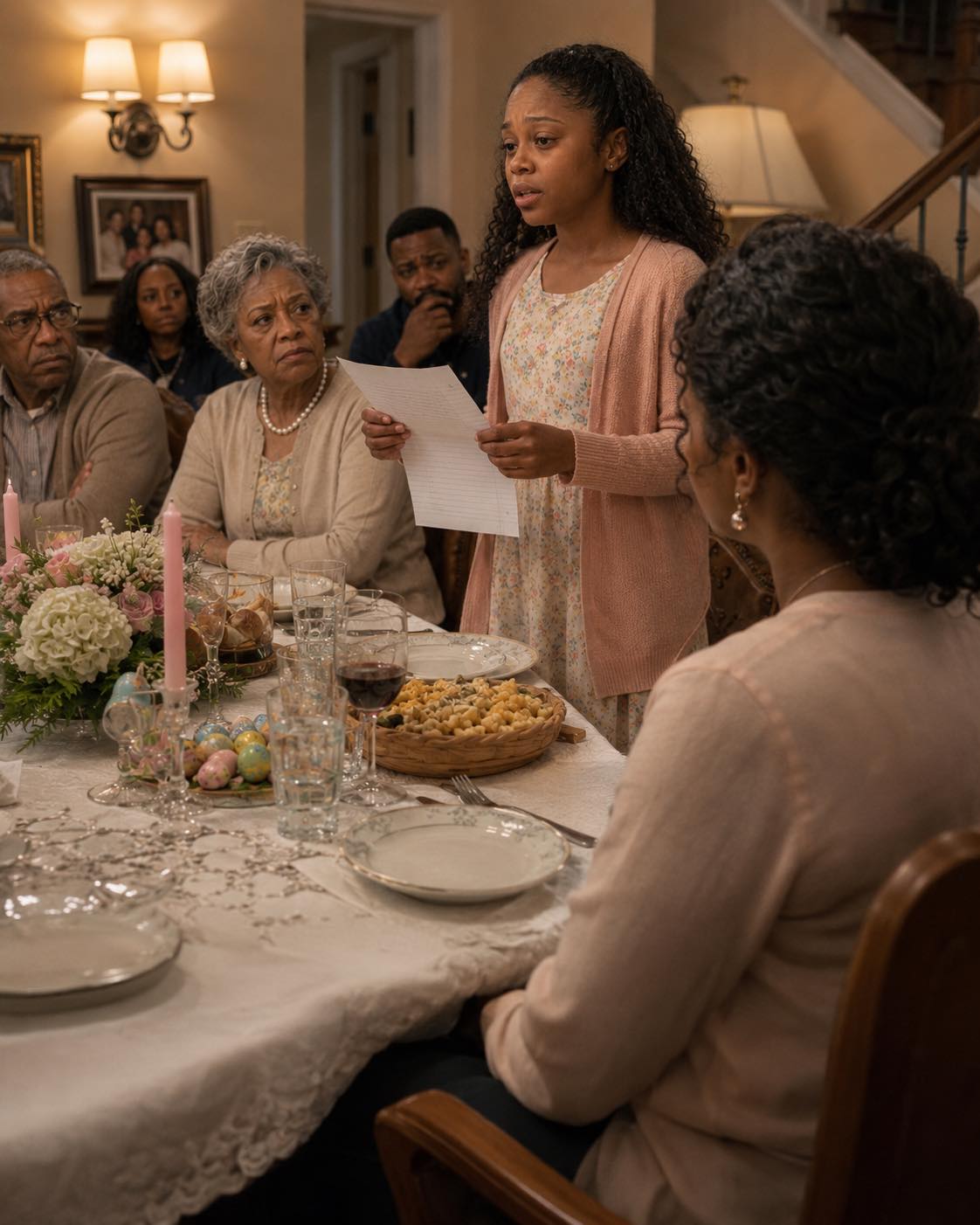 I EXPECTED AN UNCOMFORTABLE FAMILY DINNER — BUT I NEVER EXPECTED MY DAUGHTER TO STAND UP IN FRONT OF EVERYONE AND CHANGE THE ENTIRE ROOM.