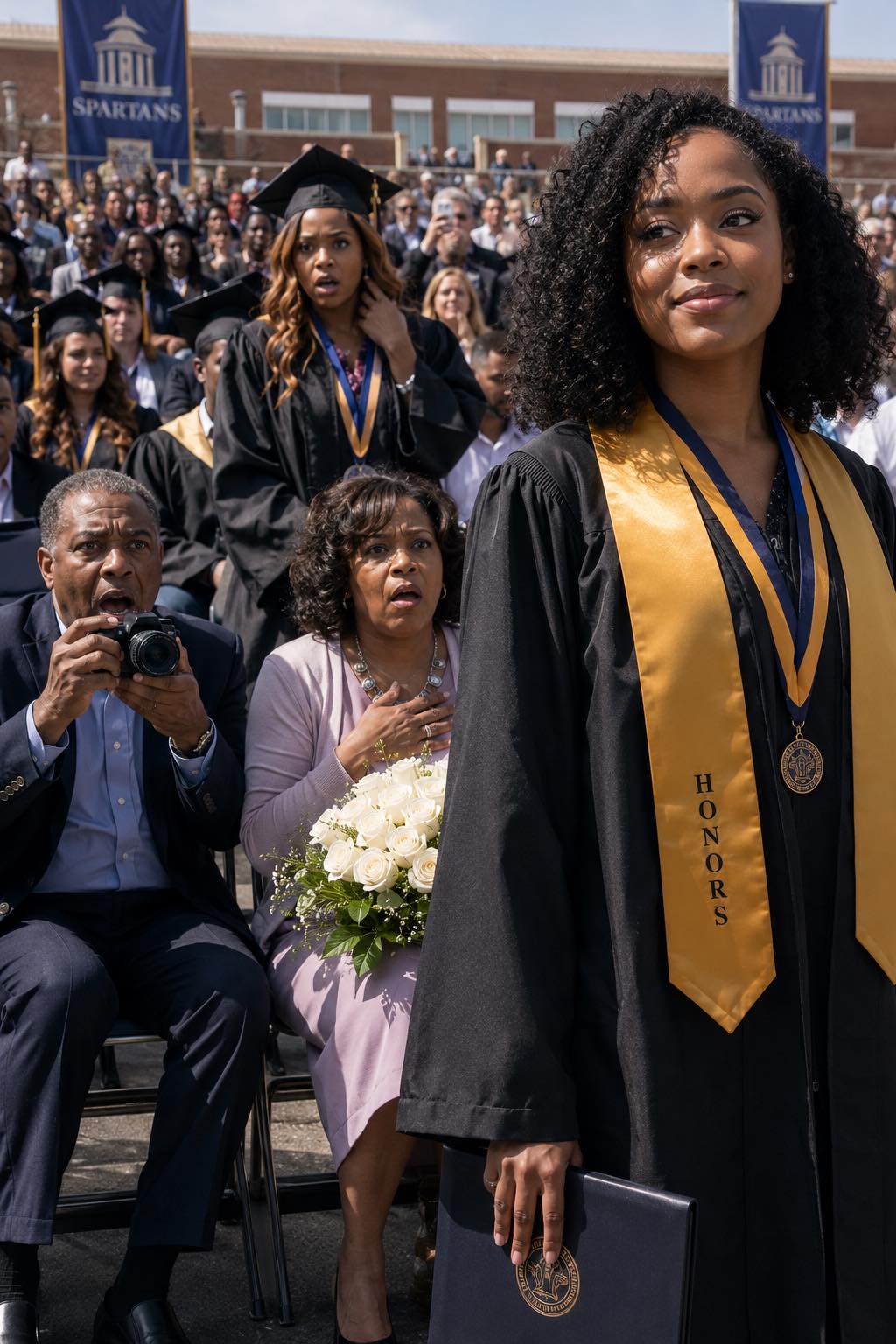 My dad slid my college letter back across the table, paid for my twin sister on the spot, and told me, “she’s worth the investment. You’re not.” Four years later, my parents walked into graduation with flowers for her, front-row seats, and no idea whose name was about to echo through that stadium.