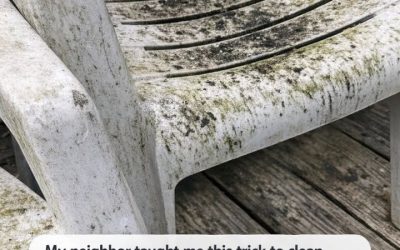 My neighbor taught me this trick to clean grime off outdoor patio furniture before Memorial Day with 0 effort. Here’s how it works