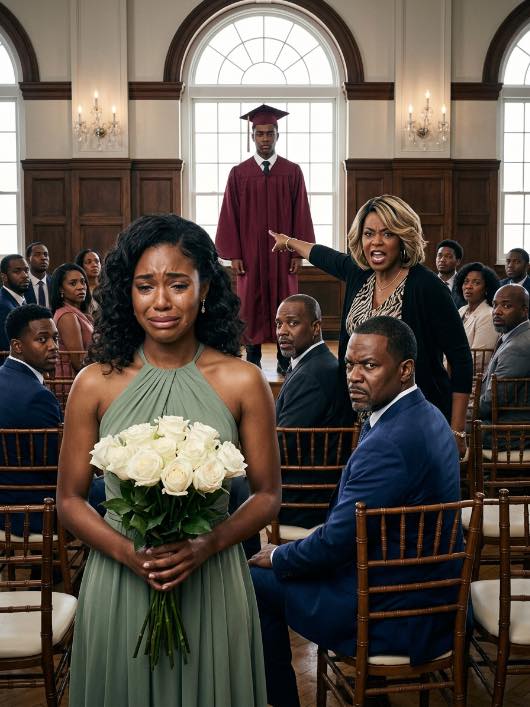 I came to my son’s graduation with flowers in my hands and pride overflowing in my heart, only for my ex-husband’s new wife to hum!liate me in front of everyone by saying, “That seat is reserved for the real family.”